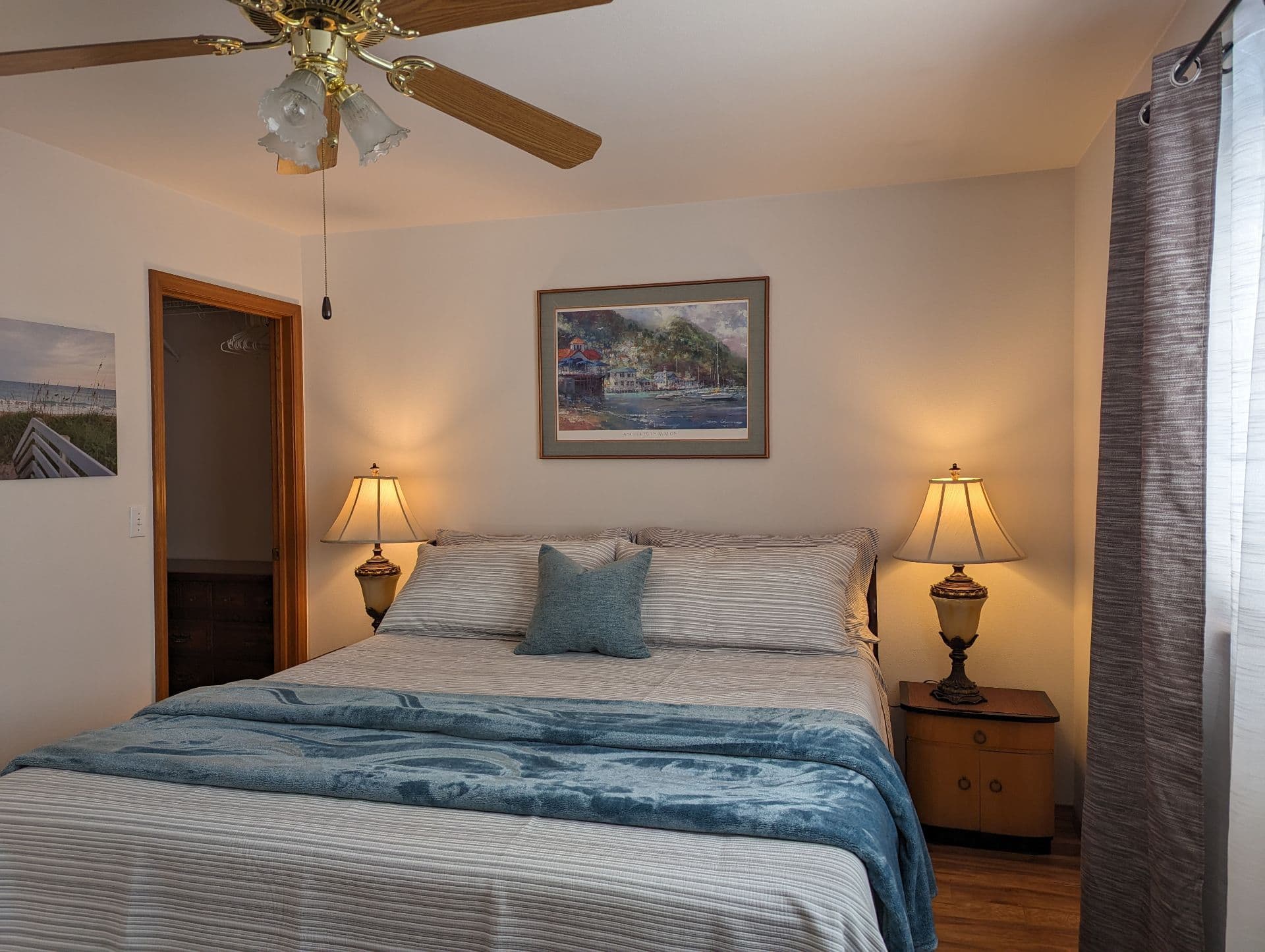 Master bedroom with California King bed