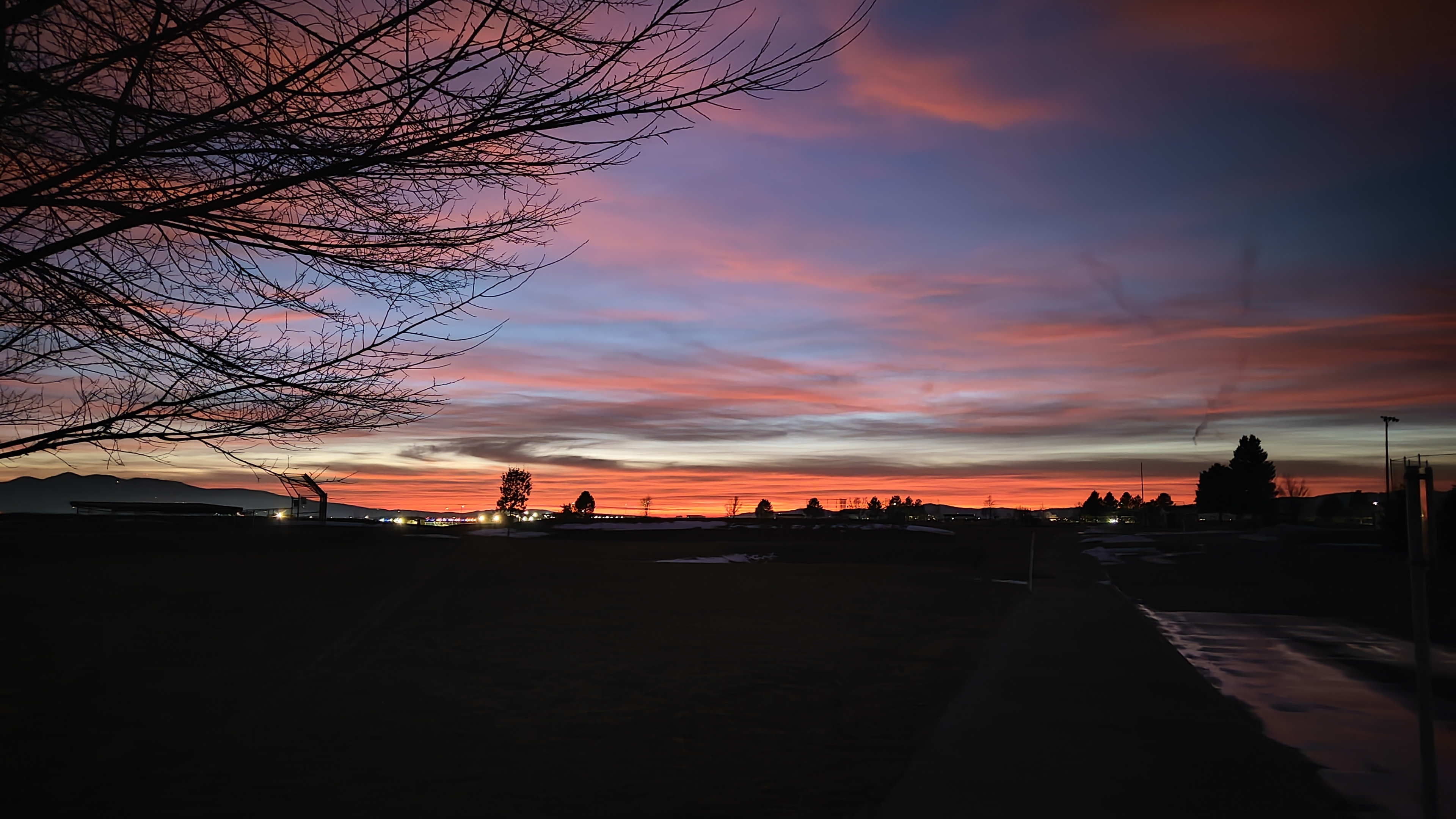 Sunset over the Coeur d'Alene Place neighborhood near StayInCDA